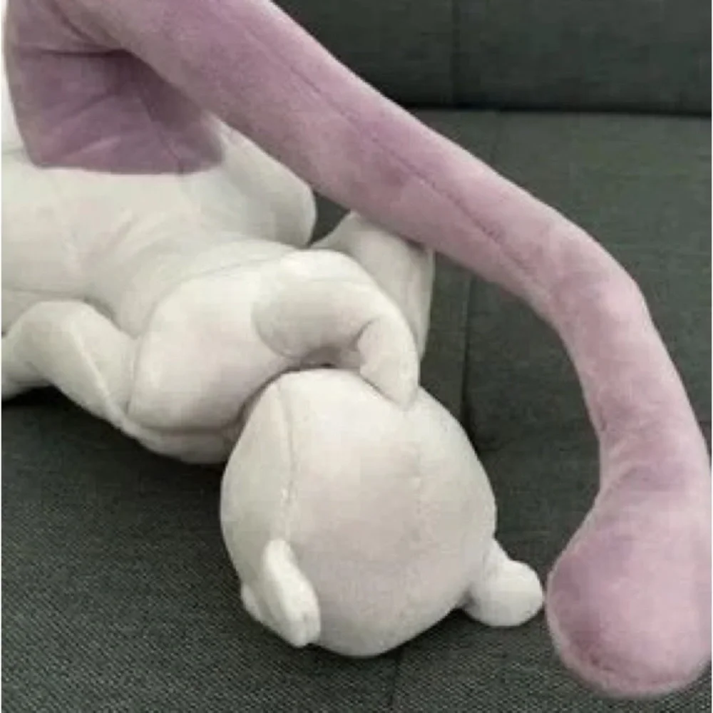 Plush Cat Toy - Soft Pink and White Standing Plush